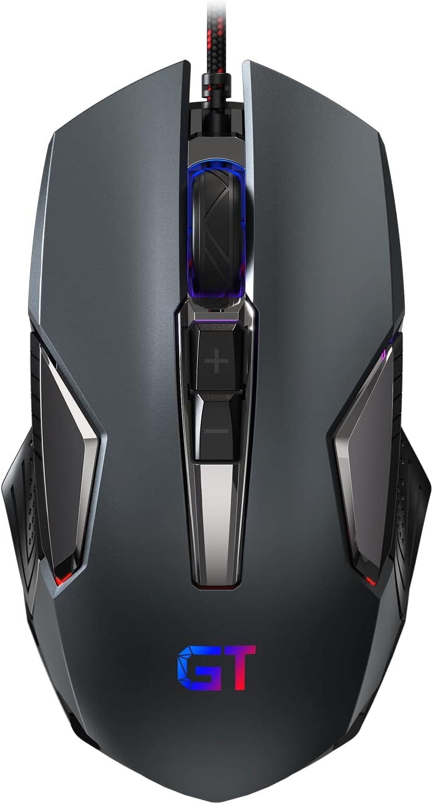 Gaming Mouse Wired RGB PC Gaming Mice, 4 Color Backlight, Ergonomic Optical Computer Wired Mouse with Fire Button for Desktop PC Laptop Gamer & Work